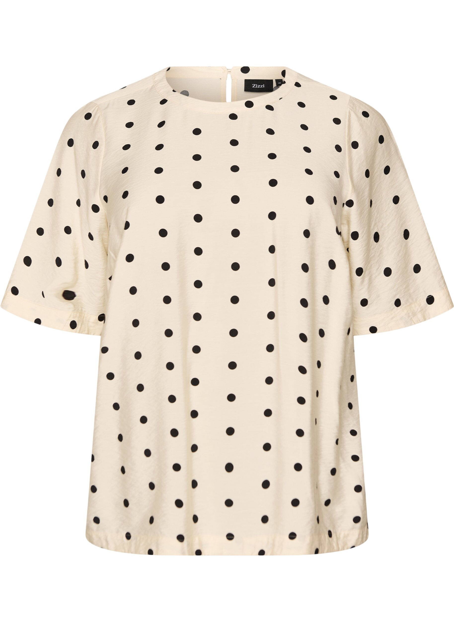 Viscose blouse met spots en mouwen 1/2