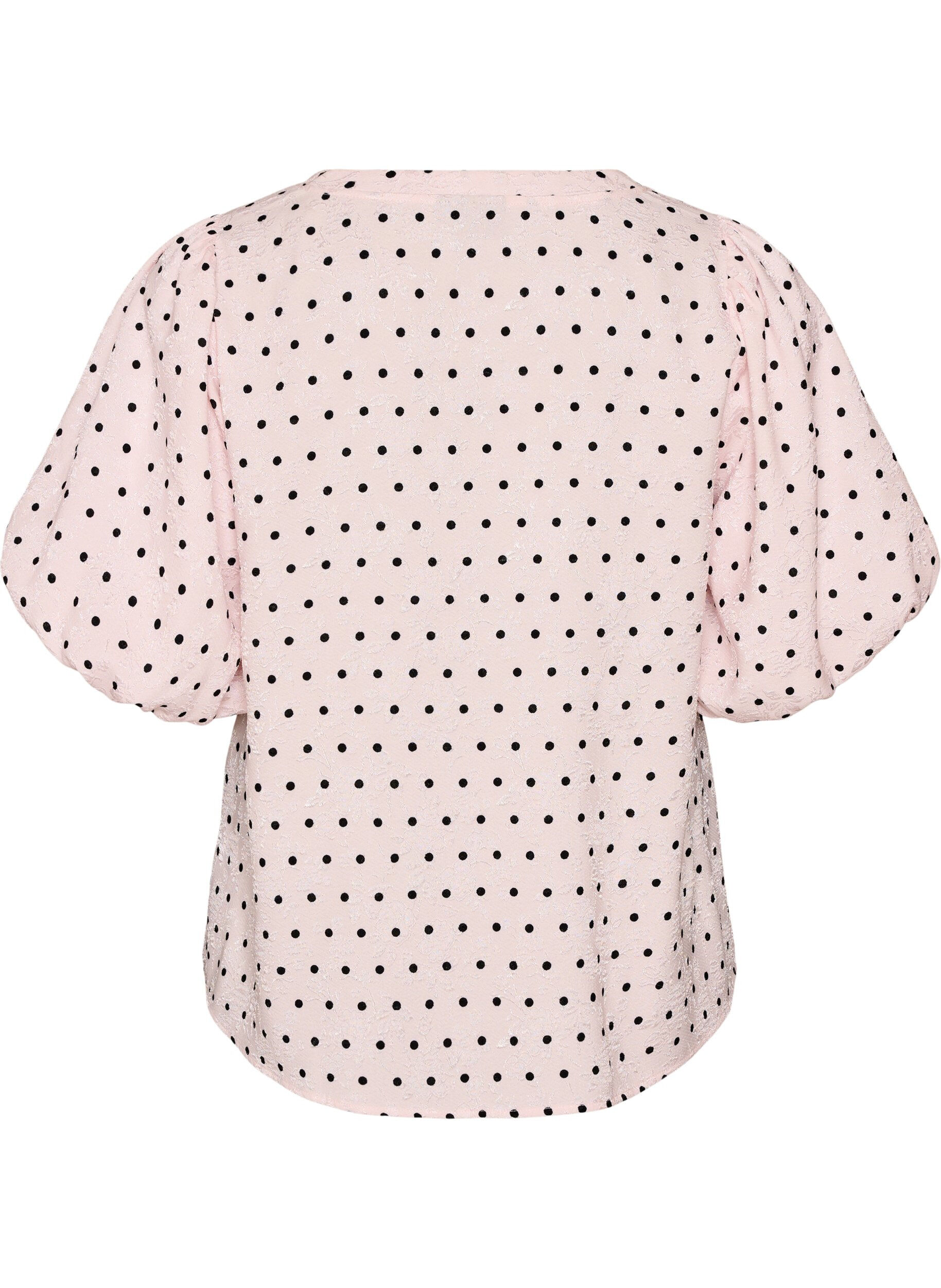 ZizziBlouse met ballonmouwen en polkadotpatroon, Roze, Packshot image number 1