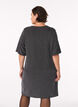 Korte jurk met glitterpatroon, Zwart, Model image number 2