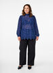 Kanten blouse met strikdetail, Estate Blue, Model image number 2