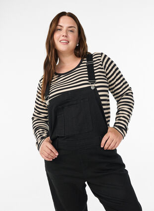 ZizziDenim overalls, Black, Model image number 2