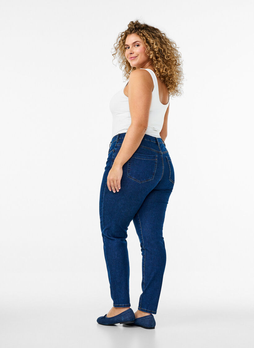 Slim-fit Emily jeans met normale taille, Blauw, Model image number 1