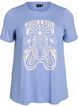 T-shirt met retroprint, Blauw, Packshot image number 0