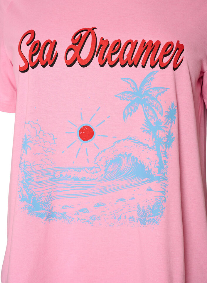 T-shirt met motief, Roze, Packshot image number 2