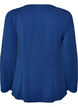 Jersey blouse met een geribde textuur en een A-lijn pasvorm, Blauw, Packshot image number 1