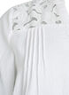 Katoenen mousseline blouse met geborduurde details, Wit, Packshot image number 3