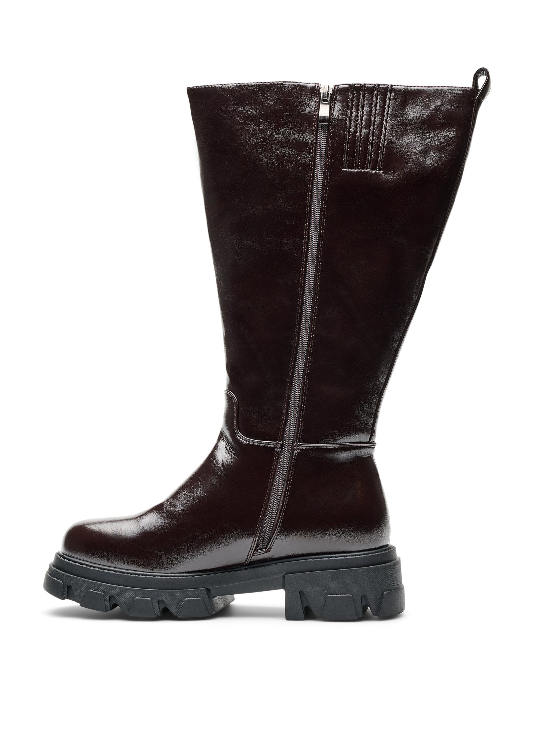 ZizziLange laars met een licht gebarsten look, Bruin, Packshot image number 2