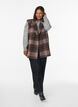Lang geruit vest, Bruin, Model image number 1