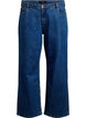 Jeans met wijde pijpen en hoge taille, Blauw, Packshot image number 0