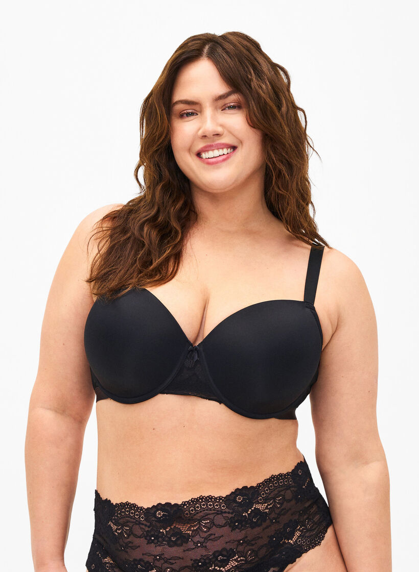 Voorgevormde bh met mesh, Black, Model