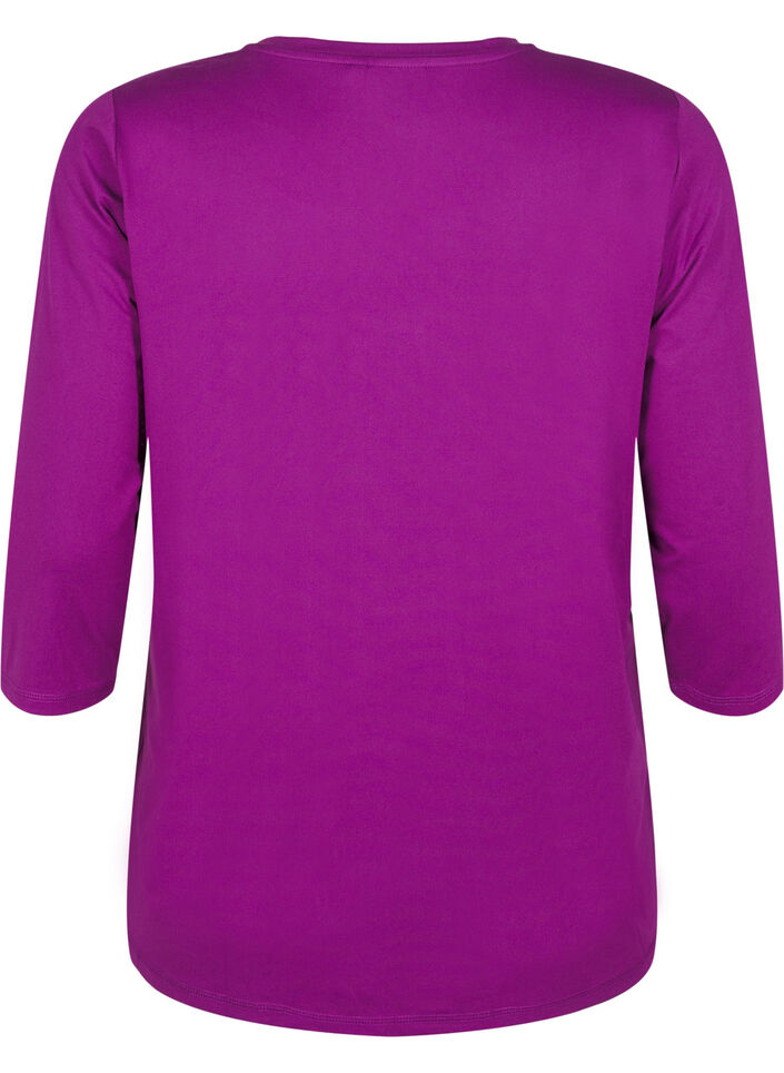 Work-out top met 3/4 mouwen, Paars, Packshot image number 1