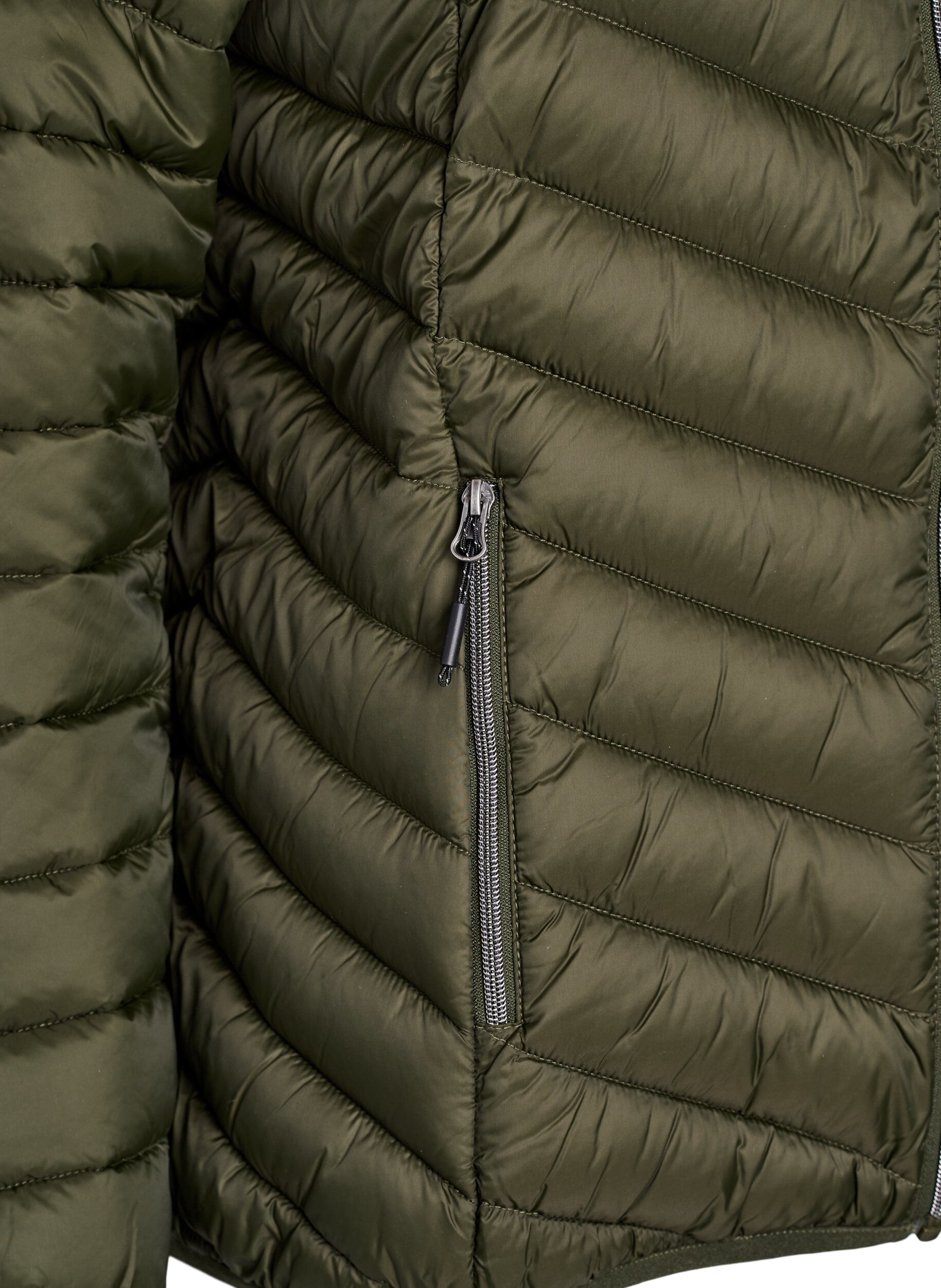 ZizziLichtgewicht jas met capuchon, Groen, Packshot image number 3