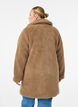 Zachte teddystof jack met knoopsluiting en een kraag, Bruin, Model image number 2
