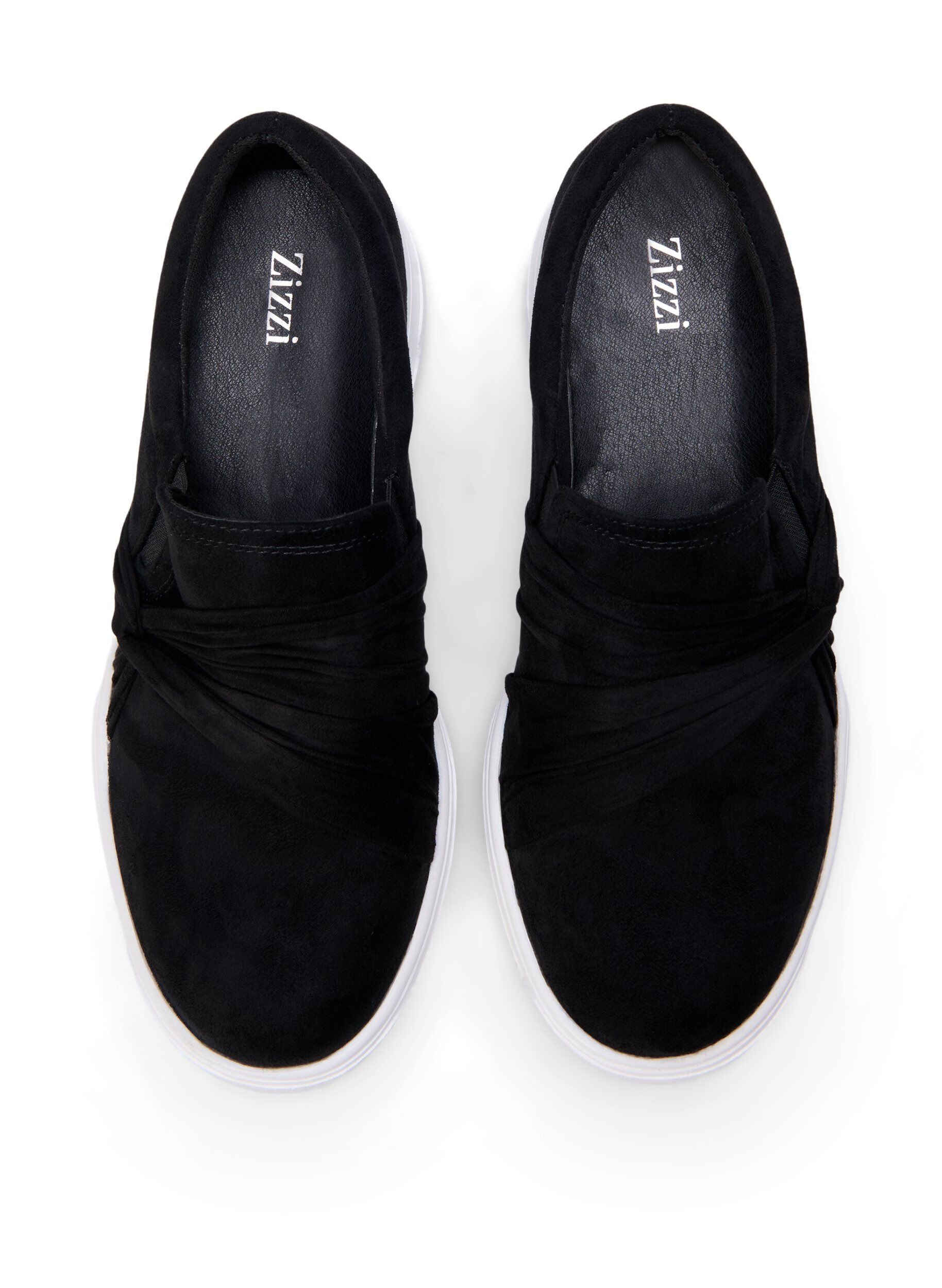 ZizziBrede slip-on-pasvorm met knoopdetail, Zwart, Packshot image number 2