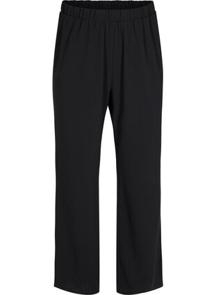 ZizziFlared broek met elastiek in de taille, Zwart, Packshot image number 0