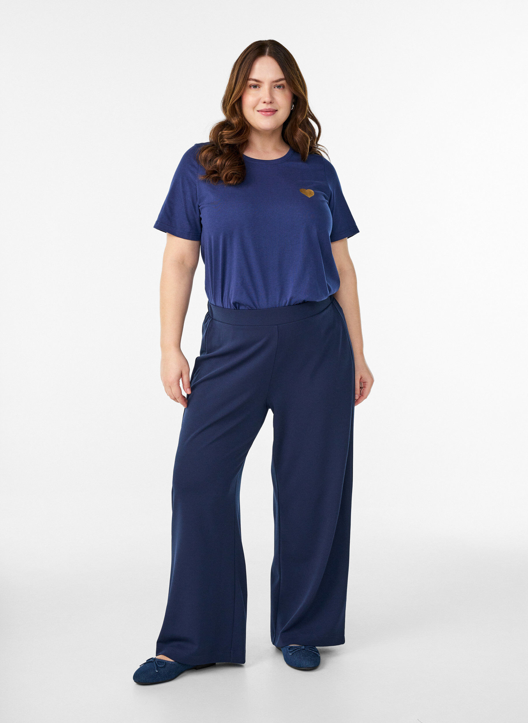 ZizziFLASH - T-shirt met print, Blauw, Model image number 1