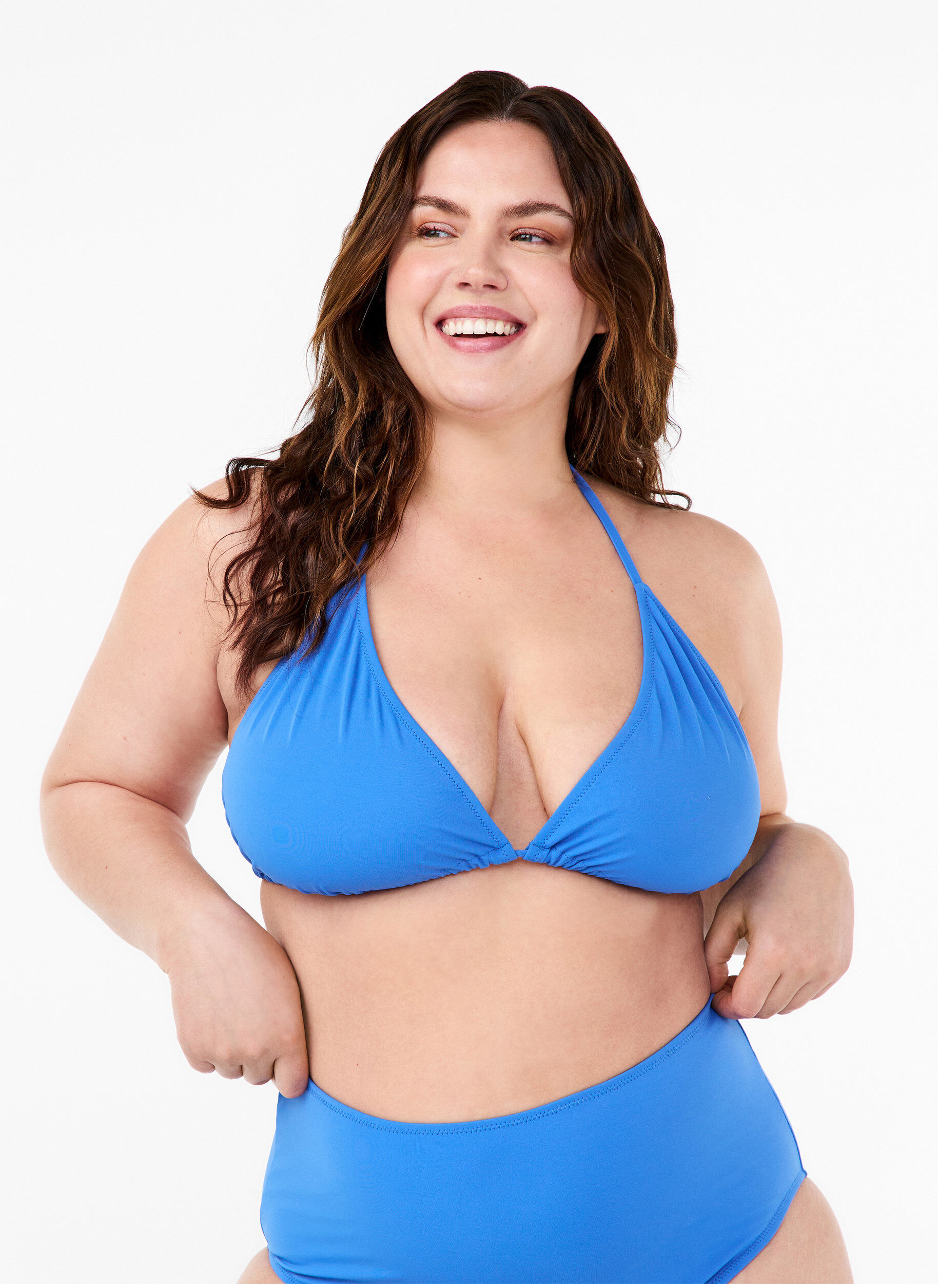 ZizziEffen triangel bikinitopje, Blauw, Model image number 0