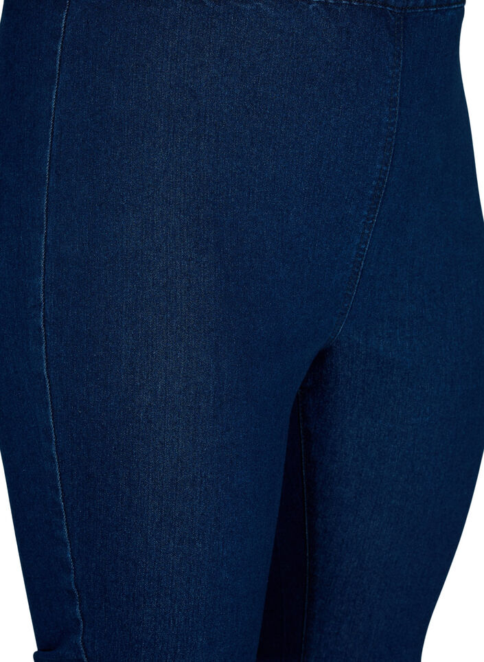 FLASH - denim capri broek met hoge taille en slanke pasvorm, Blauw, Packshot image number 2
