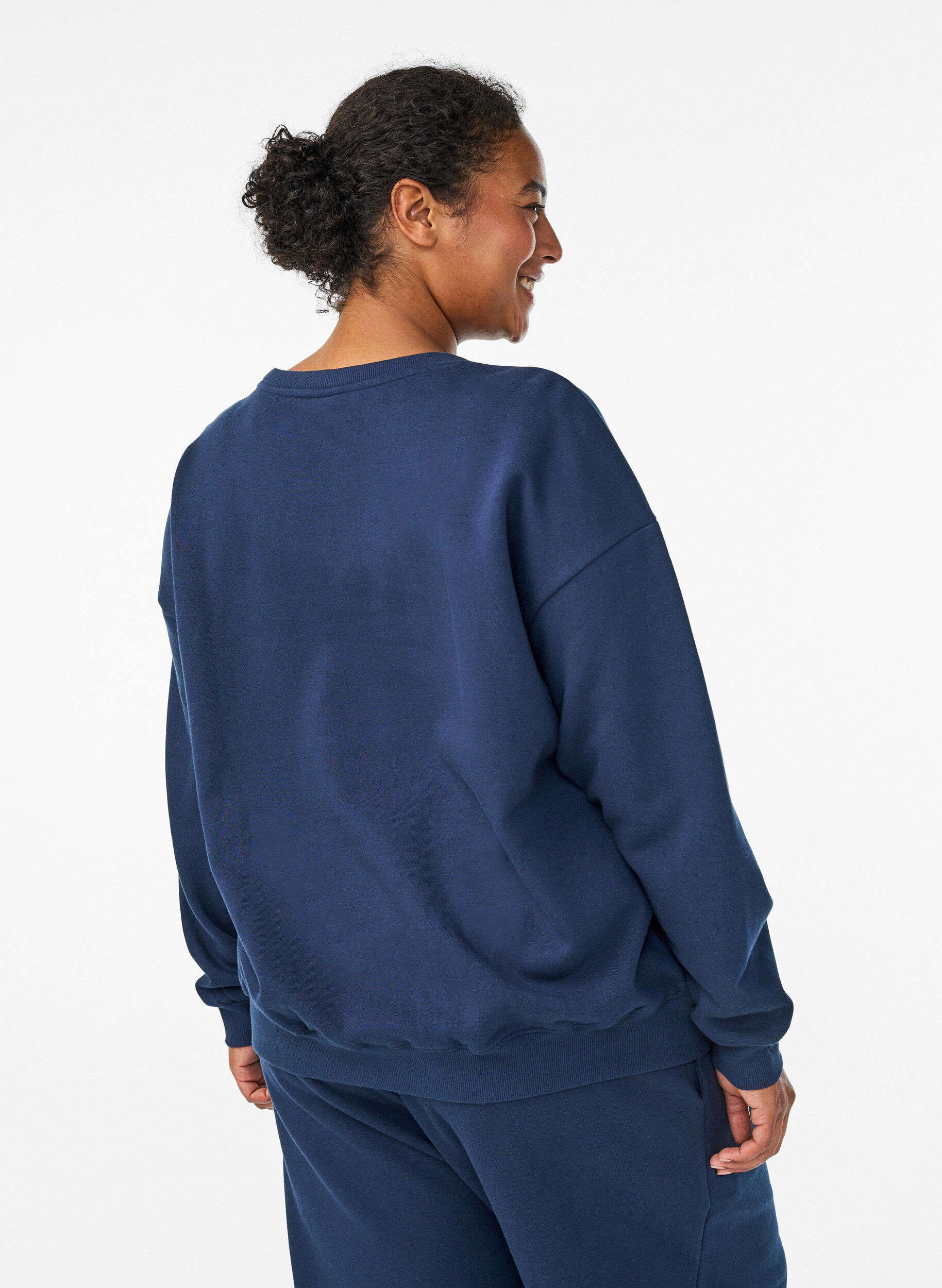 ZizziHet sweatshirt met tekstprint, Blauw, Model image number 2