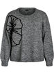 Jumper met bloemenapplicatie, Grijs, Packshot image number 0