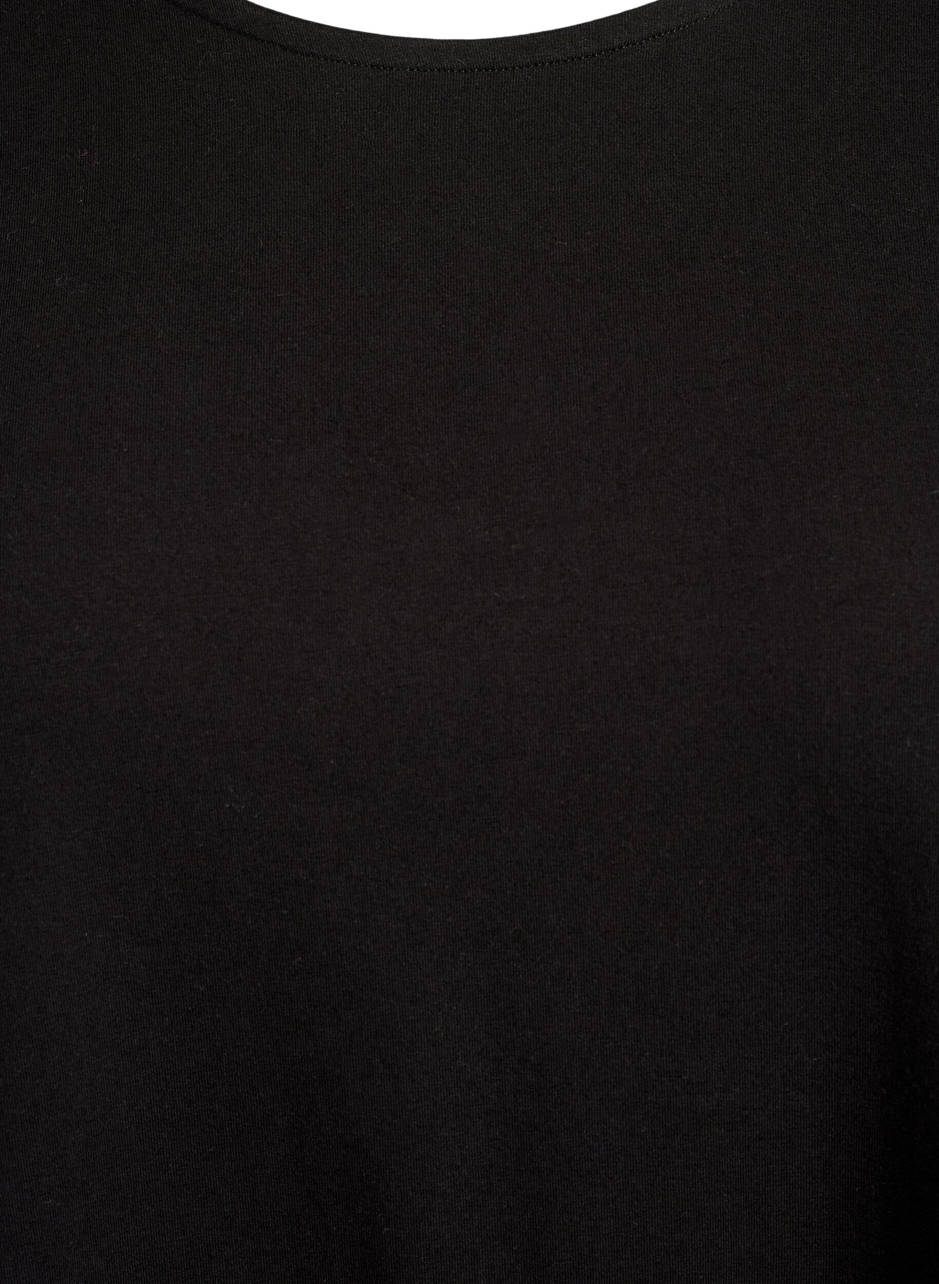 ZizziJurk met lange mouwen, ronde hals en zebraprint, Black, Packshot image number 2