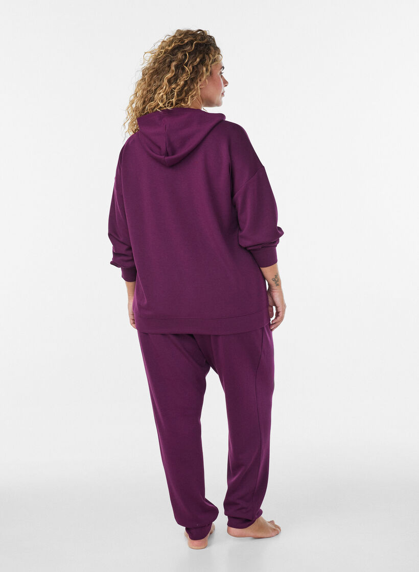 Jersey hoodie, Paars, Model image number 2