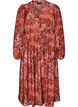 Viscose midi-jurk met paisleyprint, Oranje, Packshot image number 0
