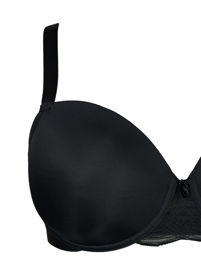 Soutien-gorge moul&eacute; en tulle, Noir, Packshot