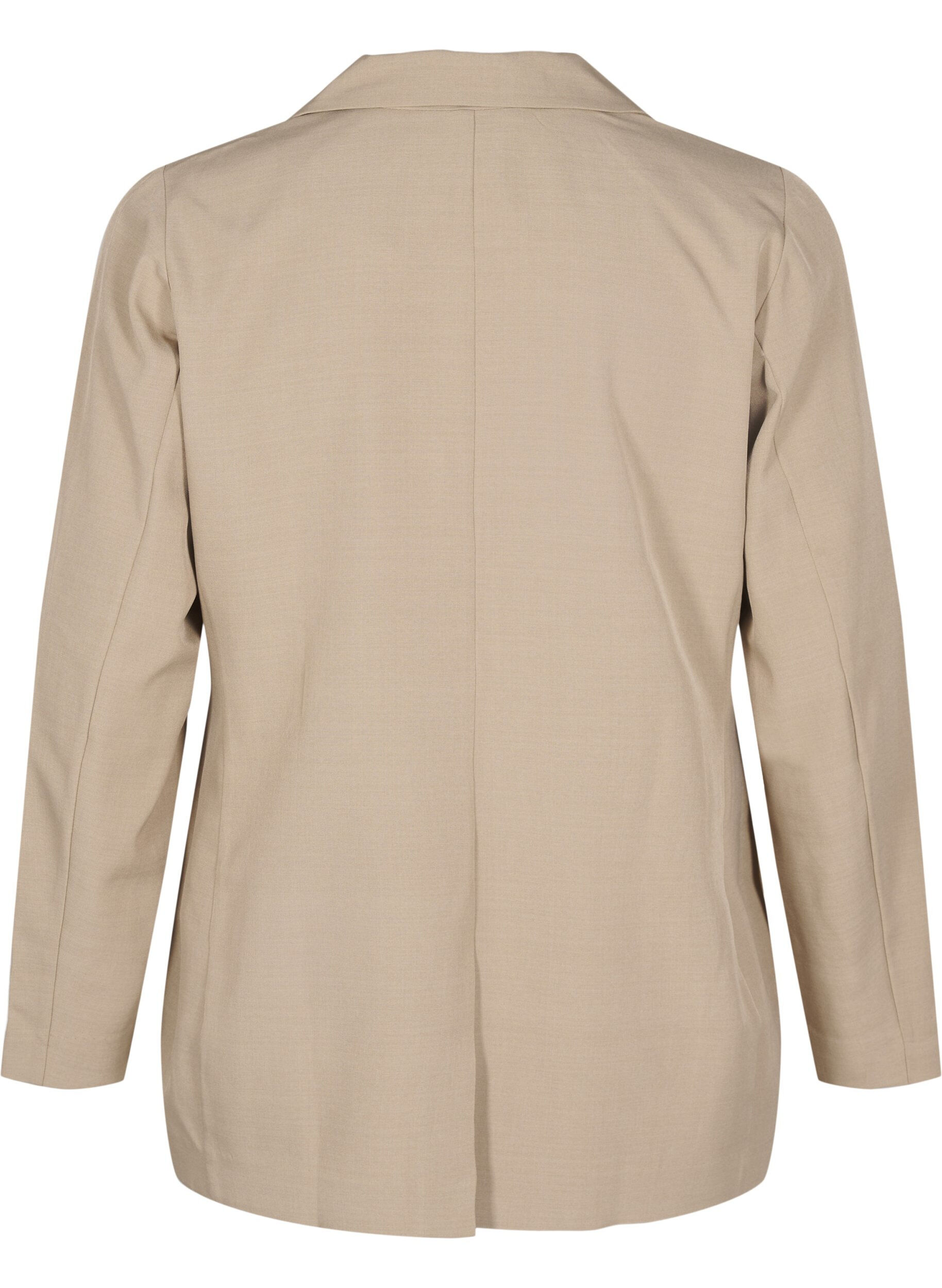 ZizziFLASH - Blazer met zakken en een split, Beige, Packshot image number 1
