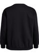 Sweatshirt met statementdetail, Zwart, Packshot image number 1
