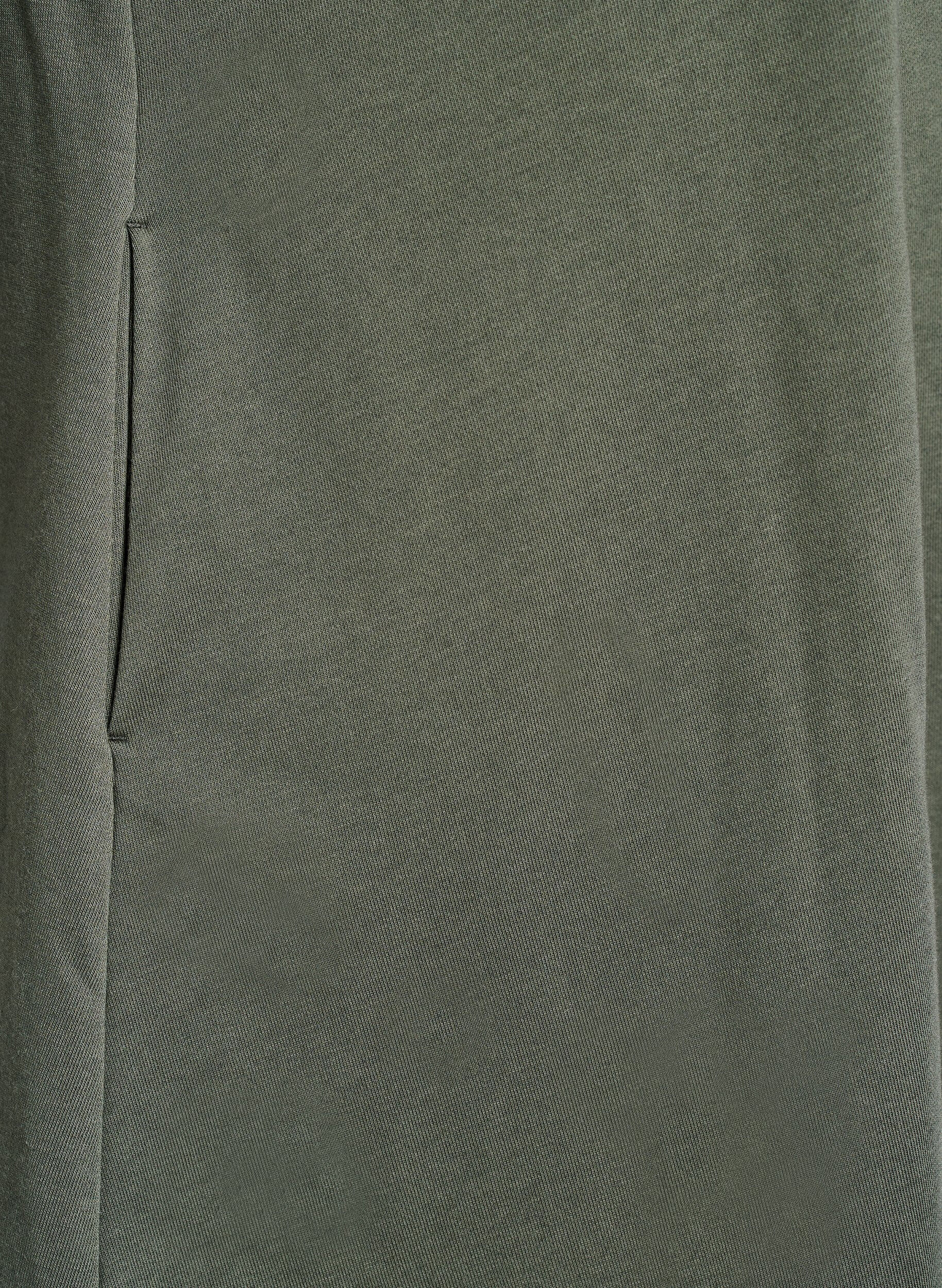 ZizziKnielange jerseyjurk met zakken en A-lijn vorm, Groen, Packshot image number 3