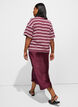 Satijnen midi rok, Rood, Model image number 1