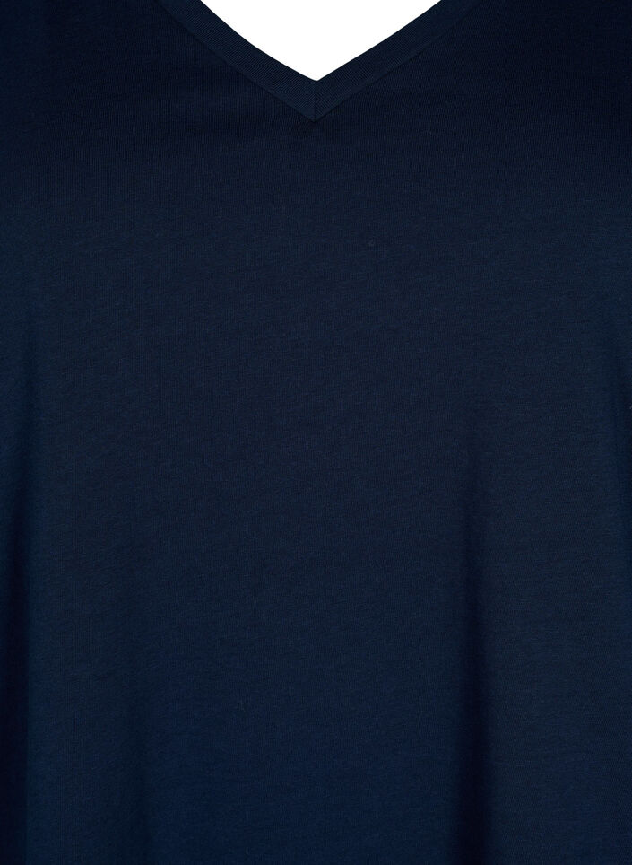 Katoenen t-shirt met korte kanten mouwen, Blauw, Packshot image number 2