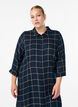 Lange geruite overhemdjurk, Blauw, Model image number 2