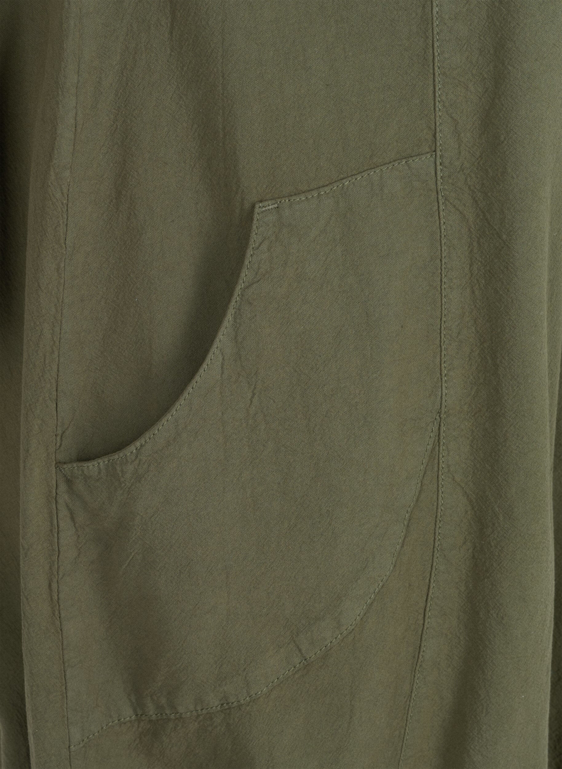 ZizziKatoenen jurk met korte mouwen, Groen, Packshot image number 2