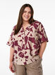 Shirt blouse met print en V-hals, Rood, Model image number 0