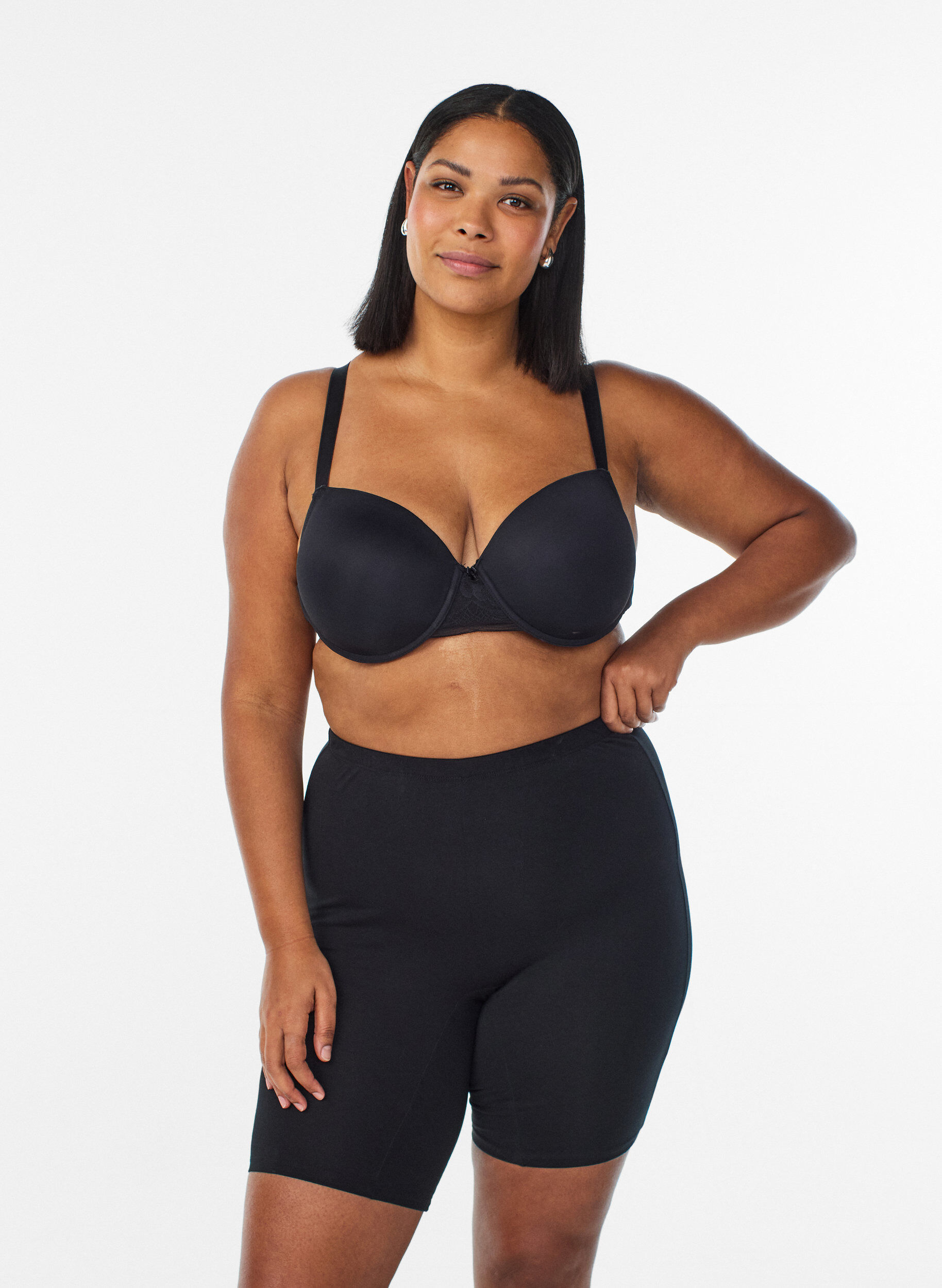 Katoenen panties met lange pijpen, Zwart, Model