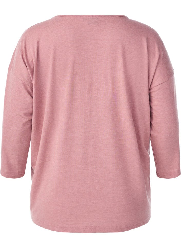 Jersey blouse met 3/4 mouwen, Rood, Packshot image number 1