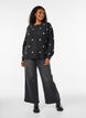 Vest met stippenpatroon, Grijs, Model image number 1