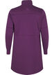 Korte sweatshirt jurk met een col en verstelbare taille, Deep Purple, Packshot image number 1
