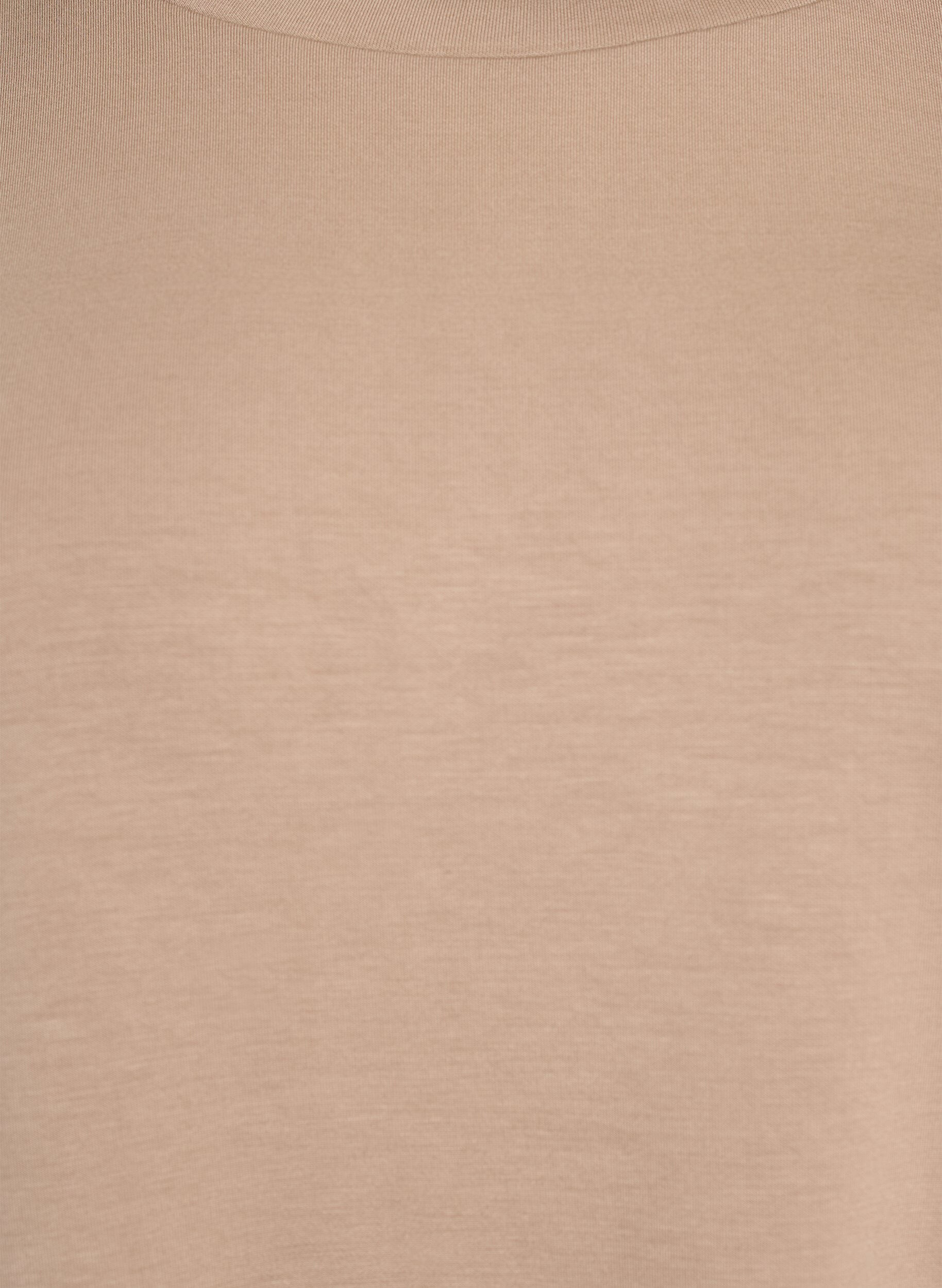 ZizziLosse pasvorm T-shirt met halflange mouwen, Beige, Packshot image number 2