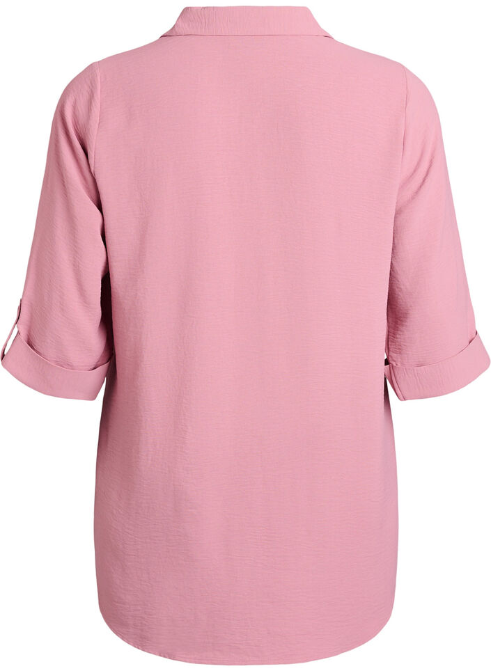 Chemise avec poches poitrine et manches 3/4, Rose, Packshot image number 1