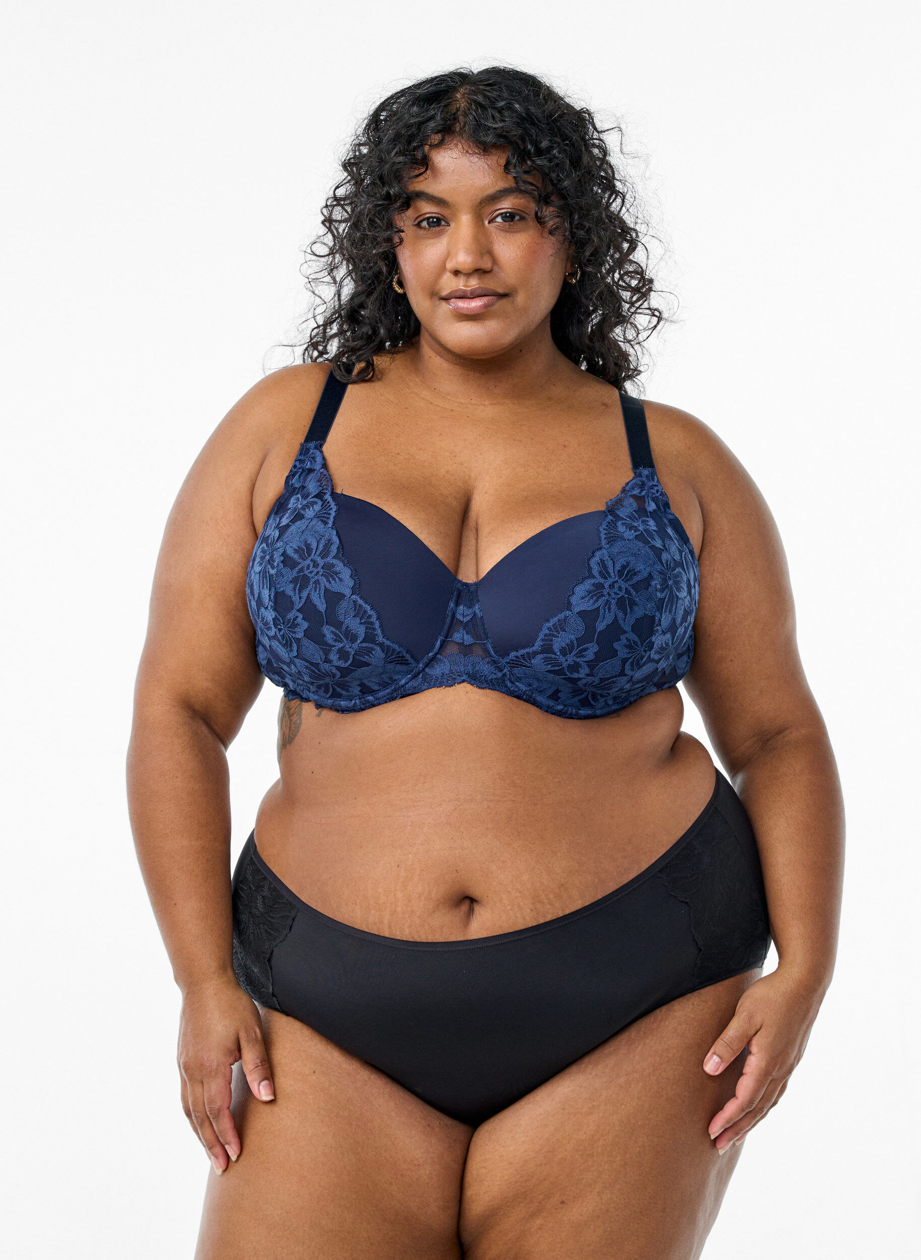 2-pack slip met normale taille, Zwart, Model