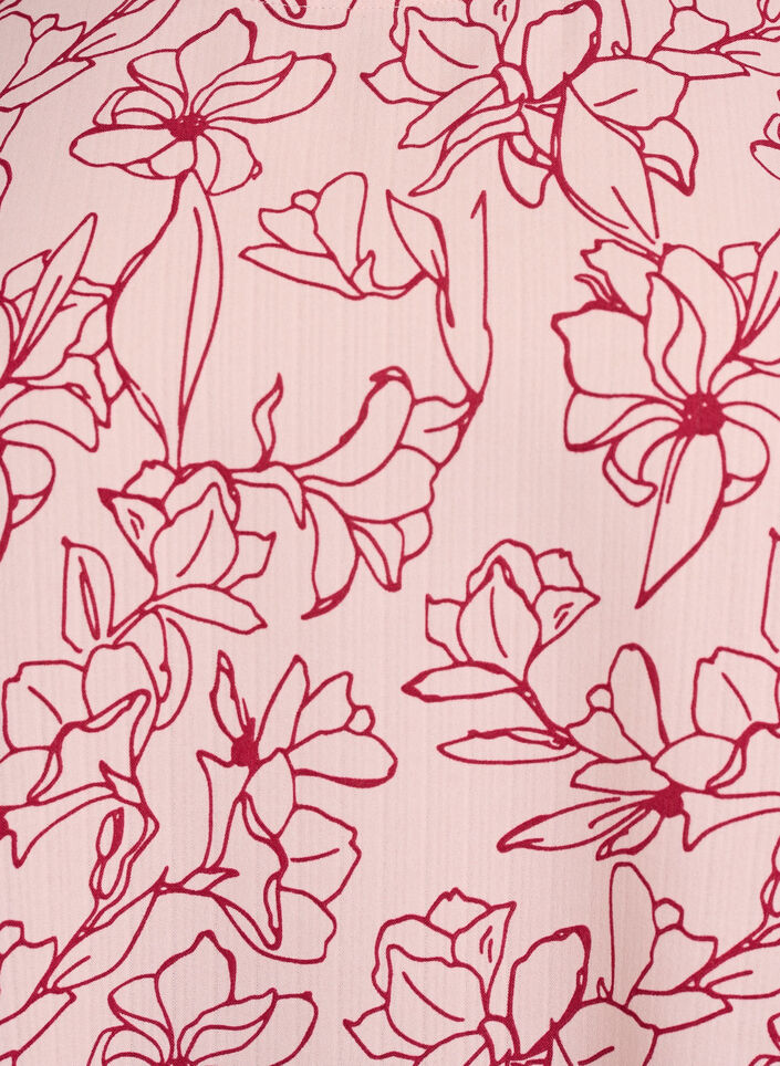 Blouse met korte mouwen en ronde hals, Roze, Packshot image number 2