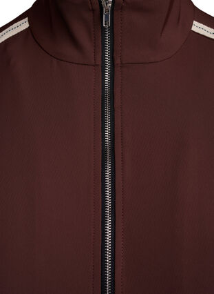 ZizziTrackjack met sportieve details en ritssluiting, Deep Mahogany, Packshot image number 2