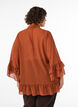 Blouse met striklint en ruches, Bruin, Model image number 2