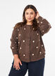 Vest met stippenpatroon, Bruin, Model image number 0