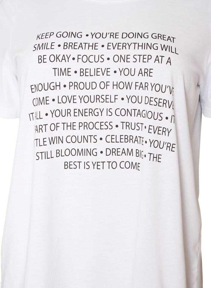 T-shirt met motief, Wit, Packshot image number 2