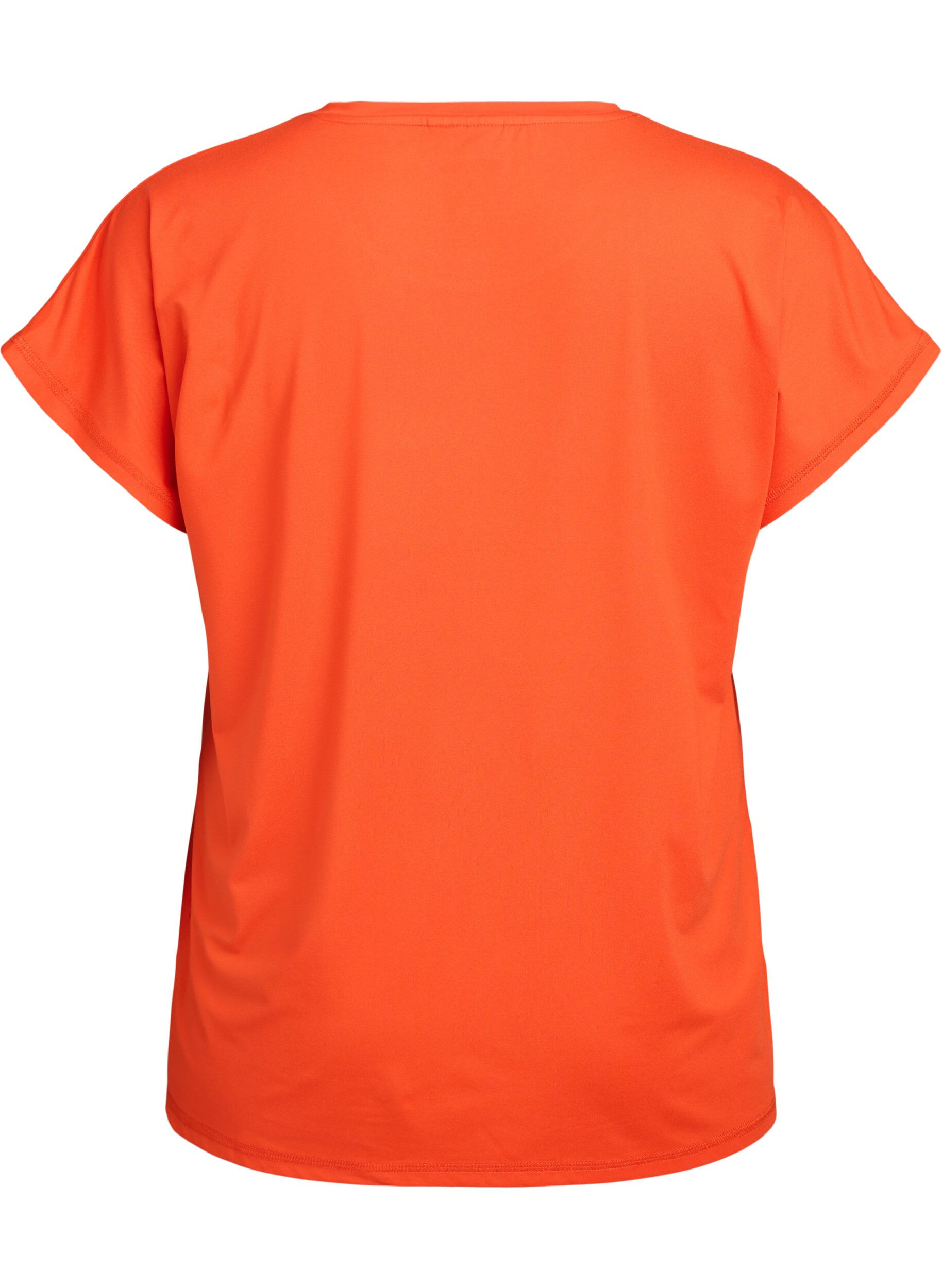 ZizziEffen gekleurd trainingsshirt, Oranje, Packshot image number 1