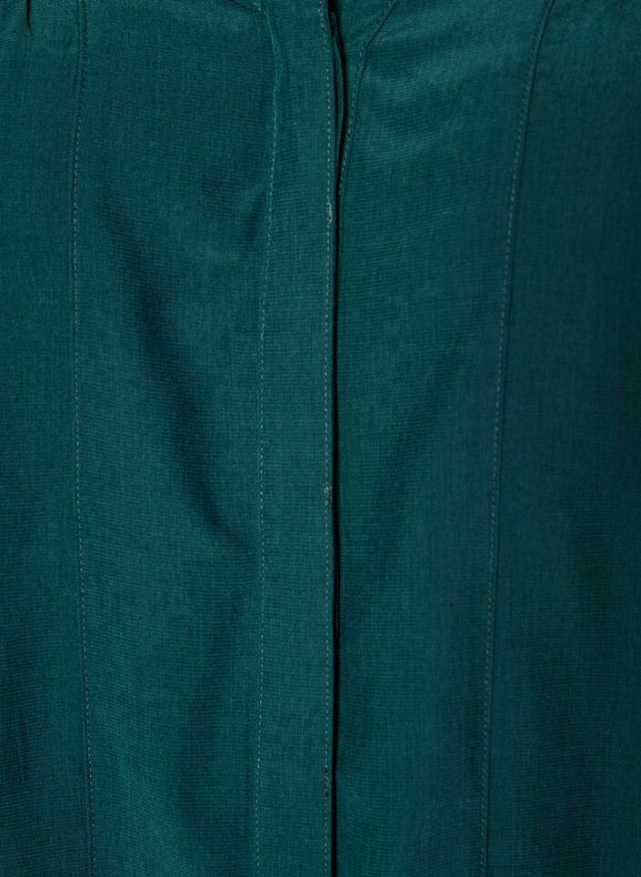 Blouse met ruches kraag en plooien, Groen, Packshot image number 2